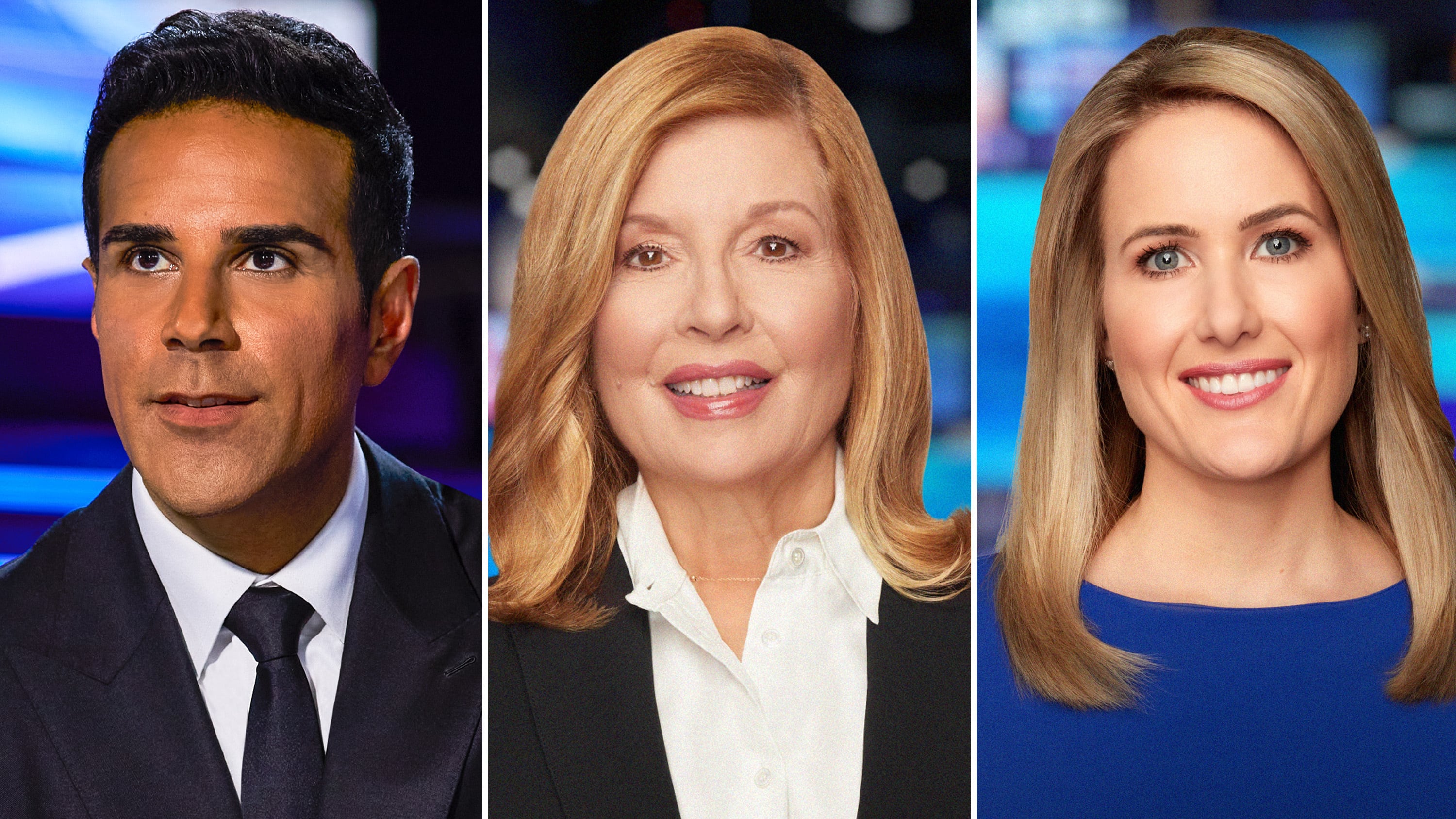 From left to right: CTV National News Anchor and Senior Editor Omar Sachedina, CTV National News at 5:30 p.m. Anchor Sandie Rinaldo, and CTV National News Weekend Anchor Heather Butts.