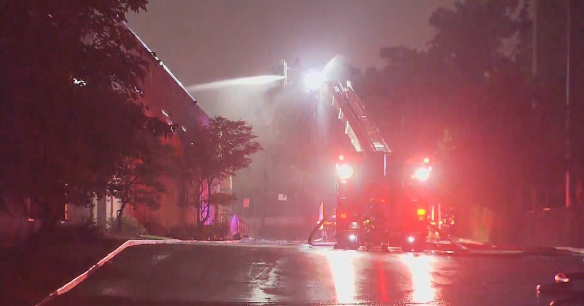 Three-alarm blaze breaks out at commercial building in Scarborough