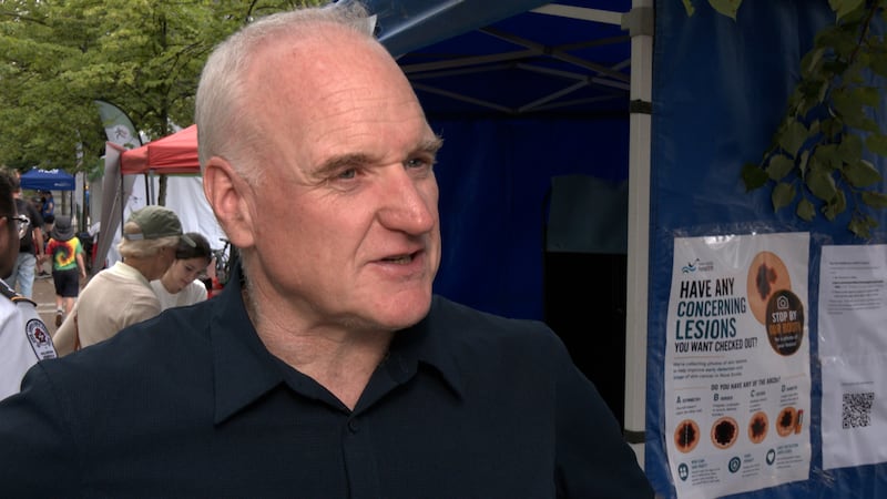 Dr. Richard Langley, a dermatologist and professor of medicine at Dalhousie University, developed the SPOT research pilot project, supported by medical students. (CTV/Callum Smith)