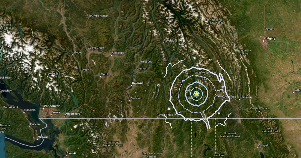 卑诗省Kootenays地区凌晨发生地震 震级经修正为3.7