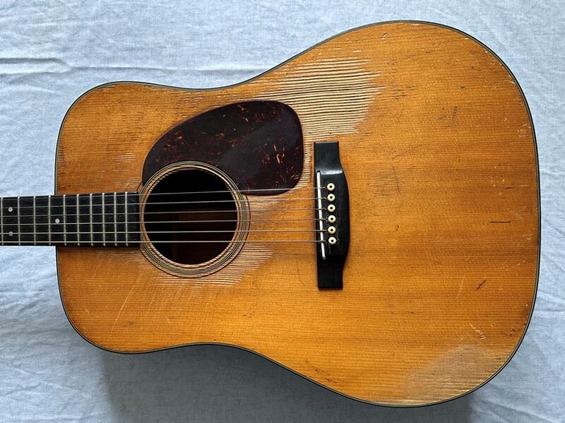 Peter Linseman's 1954 Martin D-18 acoustic guitar.