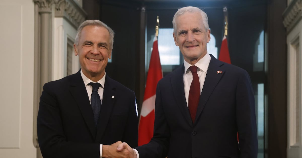 Carney begrüßt den norwegischen Premierminister in Ottawa ...