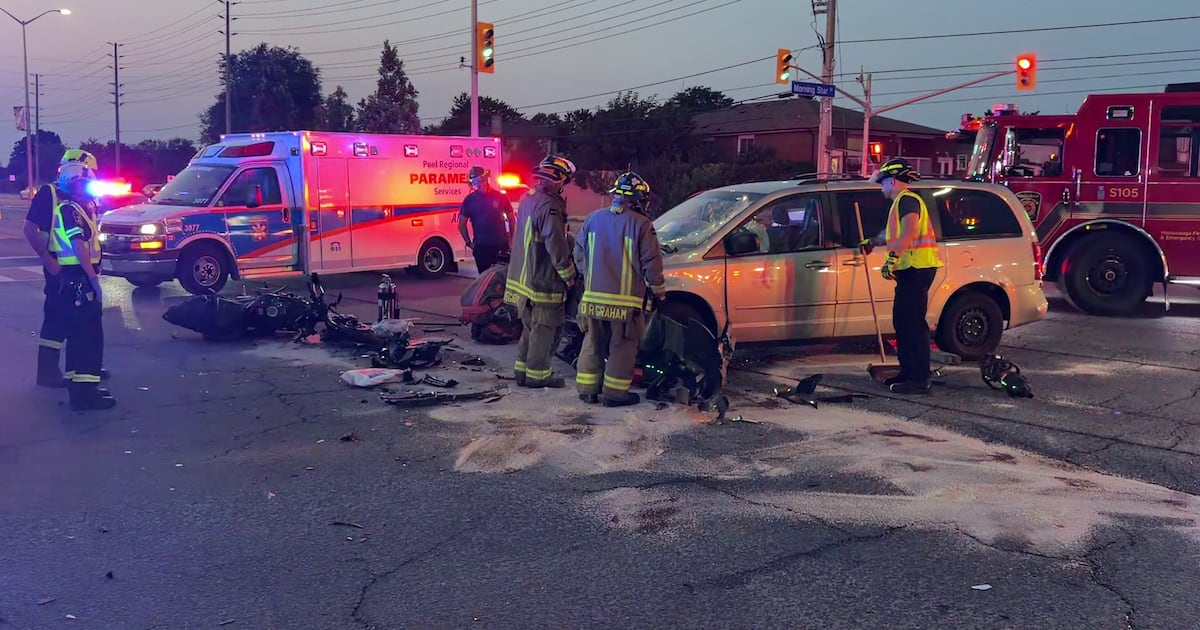 Mississauga motorcyclist collision