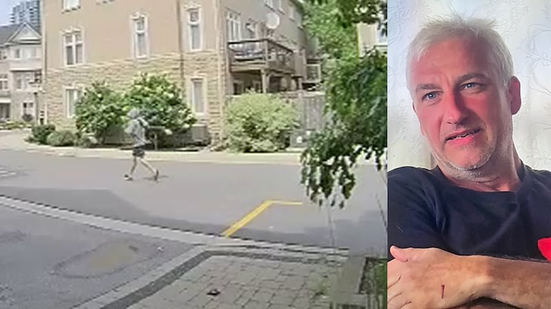 Man accused of killing parents caught on doorbell camera in Etobicoke as search for him continues