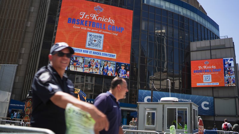 Preparations for Taylor Swift and Travis Kelce's wedding at Madison Square Garden
