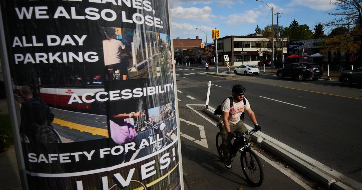 Cycling Protest Blocks Bike-Lane Removal Work on Bloor Street