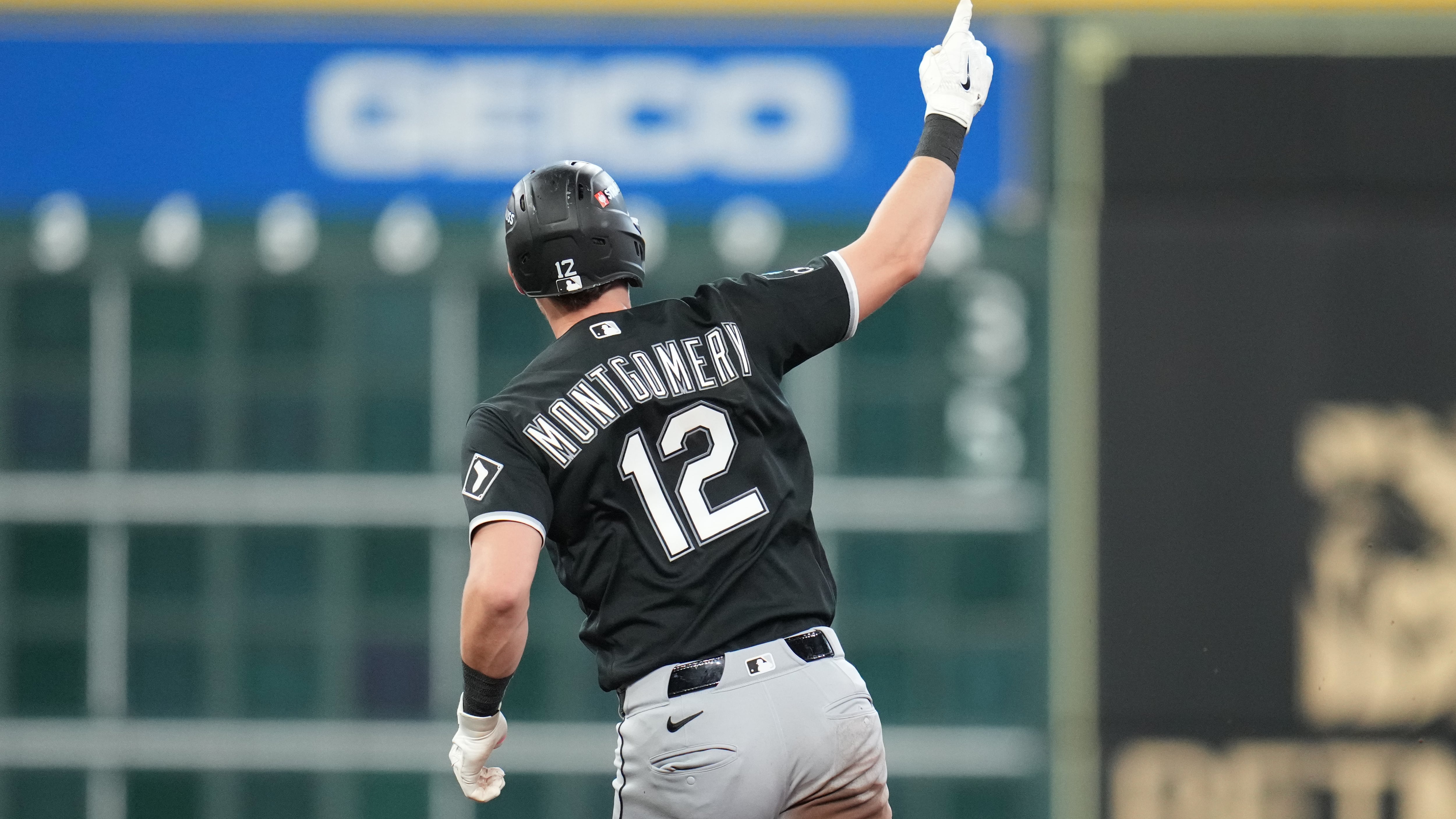 Chicago White Sox's Colson Montgomery runs the bases after hitting a solo home run during the fourth inning in Game 1 of baseball's American League Wild Card Series against the Houston Astros in Houston on Sept. 29, 2026. (Karen Warren / AP Photo)