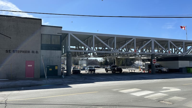 The border crossing at St. Stephen, N.B., is pictured.