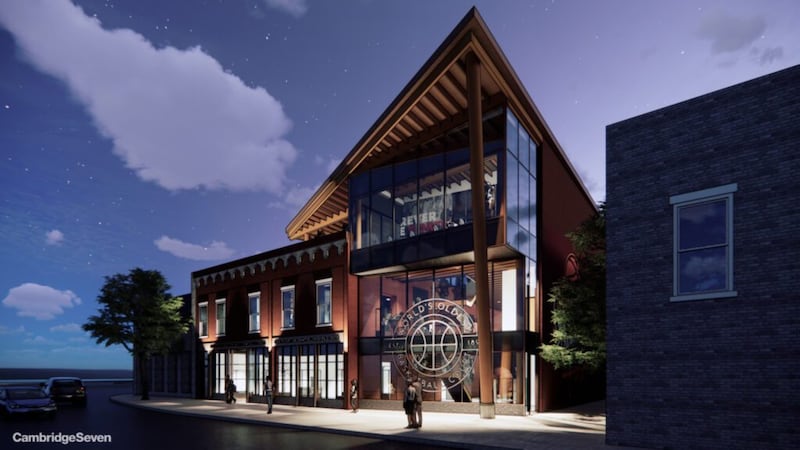 A rendering of a building is pictured.