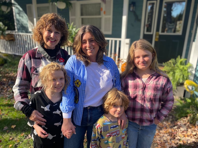 The MacQuarrie family is pictured with Gisele Arseneau on the top left. (Vanessa Wright/CTV News Atlantic)