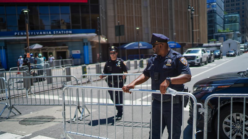 Preparations for Taylor Swift and Travis Kelce's wedding at Madison Square Garden