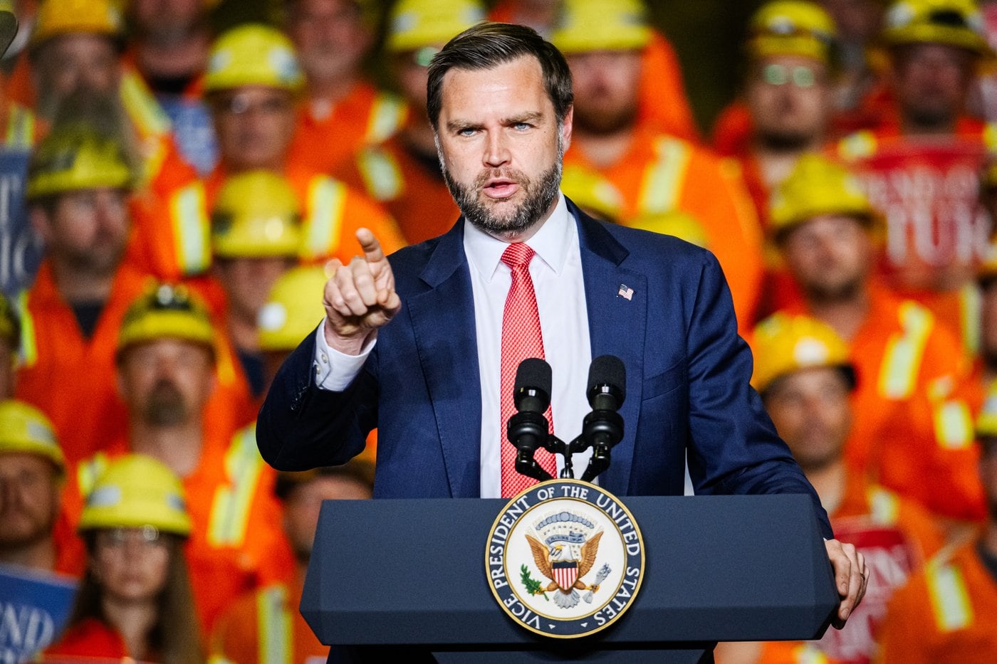 JD Vance campaigns at Ohio steel plant where his grandfather worked