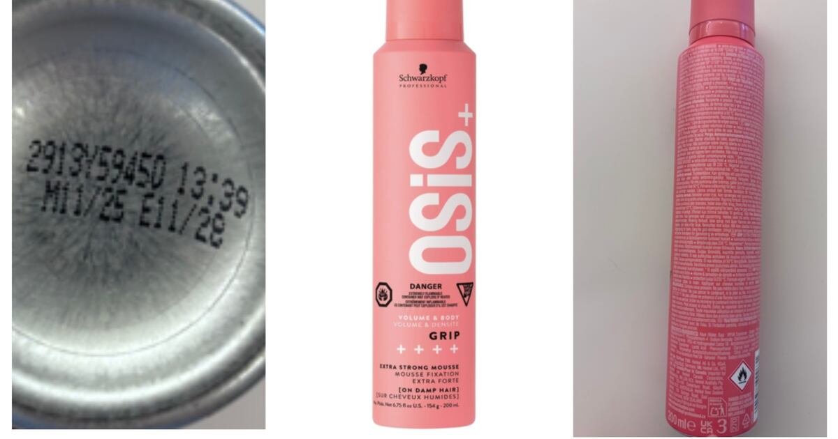 Schwarzkopf Professional mousse recalled over packaging risk