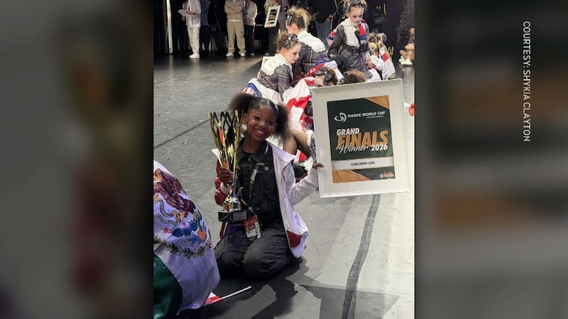 Elayce Clayton, 10, is seen after winning the gold medal. (Courtesy: Shykia Clayton)