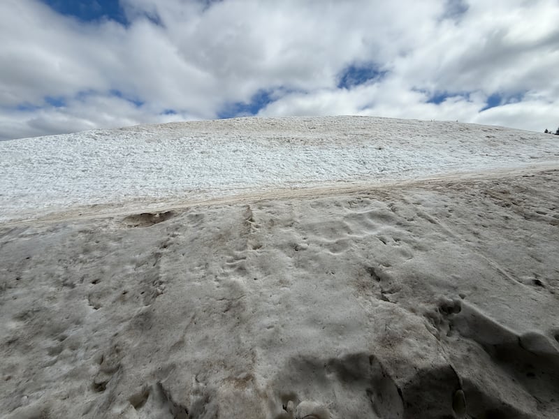 Ski Martock hopes to preserve an approximately 19,000-cubic-metre snow pile. (CTV Atlantic / Callum Smith)