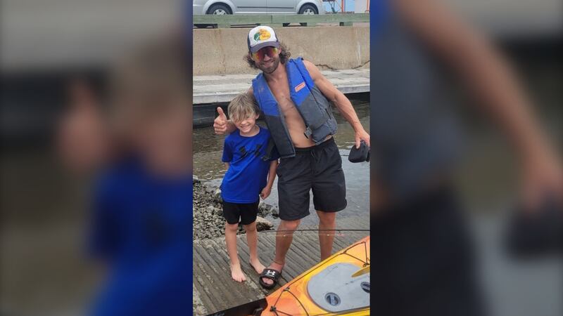 Luc Bourgeois (right) is pictured. (Source: Facebook/Chloé Allain)