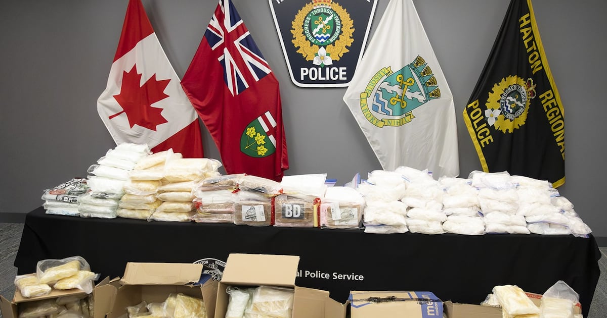Halton police seize $5M in drugs, make largest meth bust in service ...