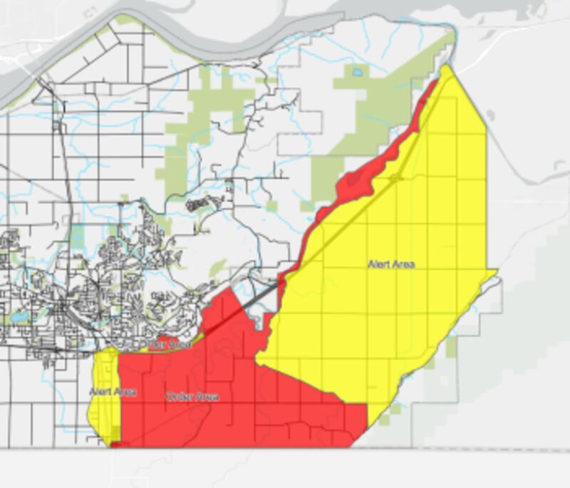 Abbotsford evacuation map