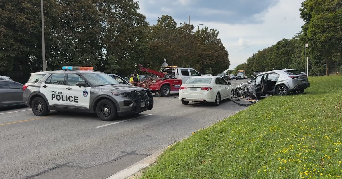 Three taken to hospital after multi-vehicle collision in North York