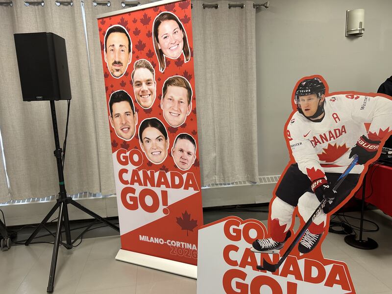 An Olympic women's hockey watch party is held at Summer Street Industries on Feb. 19, 2026. (Emma Convey/CTV News Atlantic)