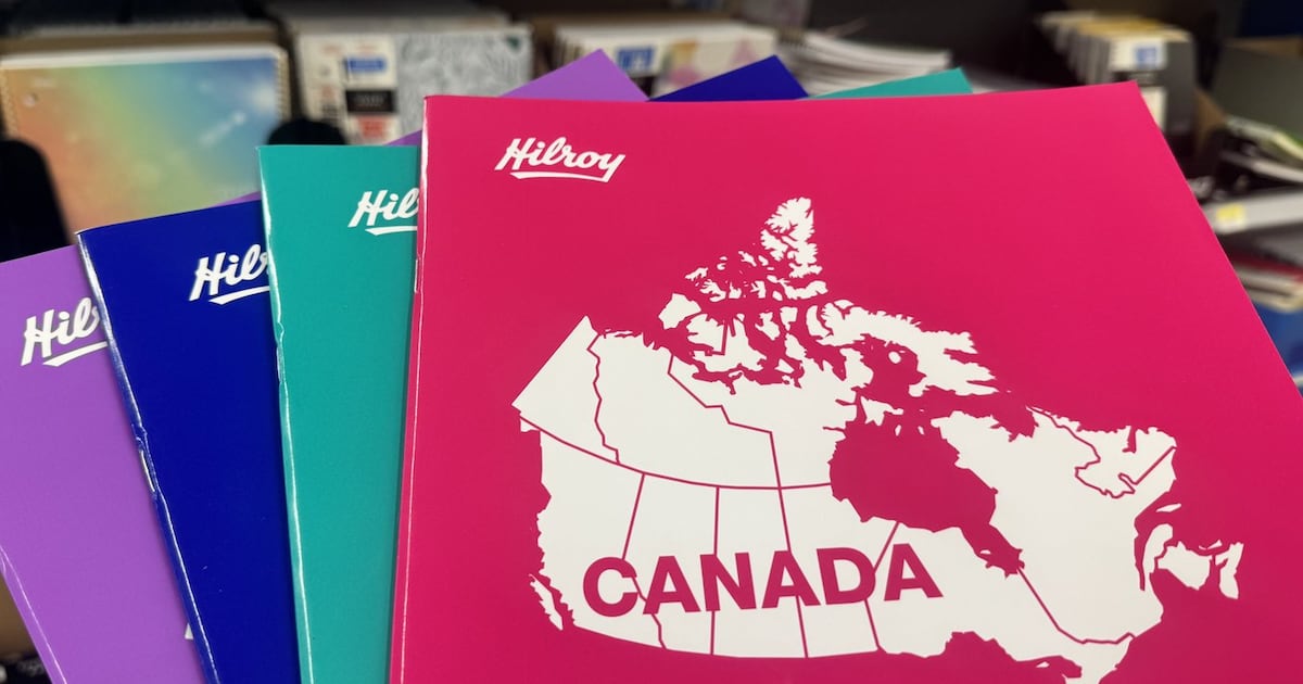 Hilroy apologizes for leaving Newfoundland, Cape Breton off notebooks' Canadian map