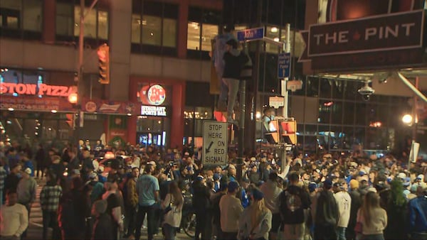 ‘I’m not scared of LA’: Toronto fans celebrate World Series-bound Blue Jays. Recap of game and celebrations here.