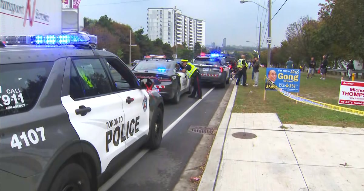 2 suspects arrested after shots fired and collision in Scarborough