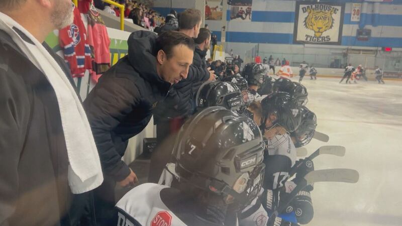 Hockey star Brad Marchand came home to Nova Scotia to guest coach an under-18 team on Oct. 29, 2025, for a personal cause. (CTV News)