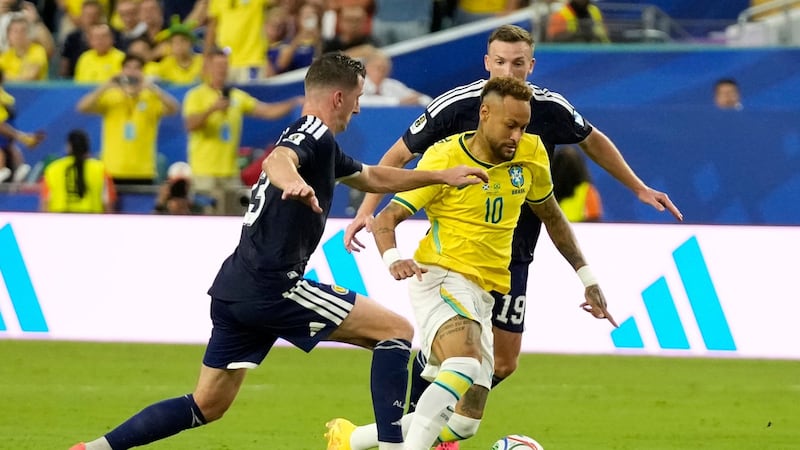 Neymar makes first appearance in this World Cup as a second-half sub for Brazil against Scotland