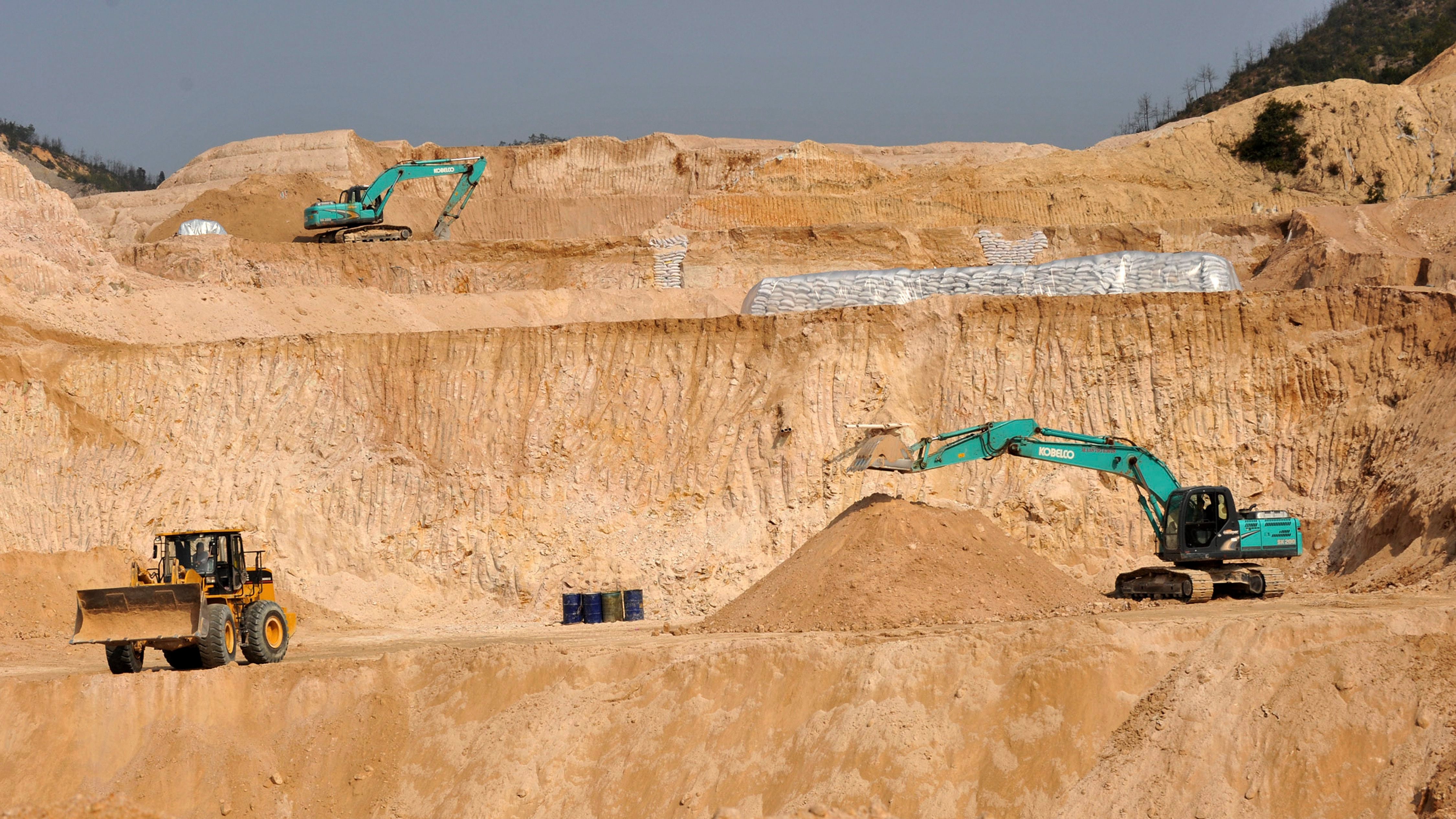Rare earth mine in Ganxian county in central China's Jiangxi province
