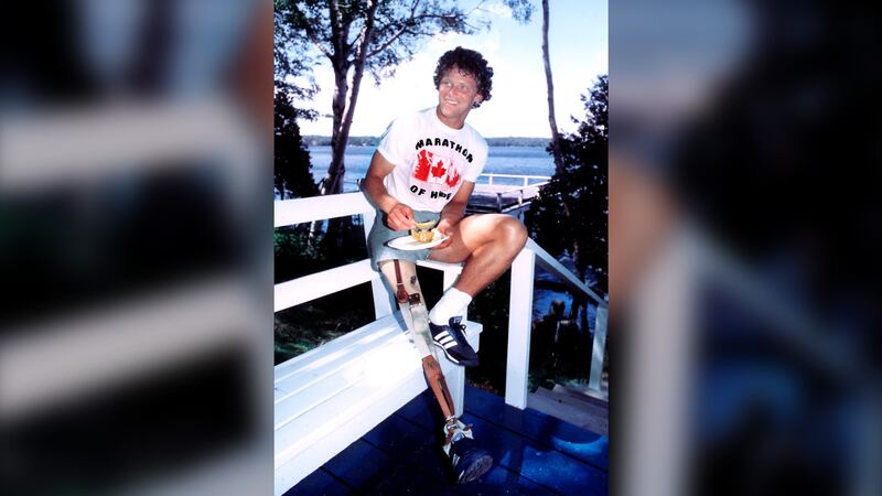 Terry Fox is pictured in a photo taken by Boris Spremo.