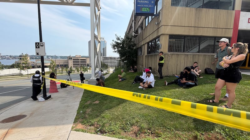Thousands of people were evacuated from buildings in downtown Halifax due to a bomb threat on Aug. 10, 2026. (Mike Lamb/CTV News Atlantic)