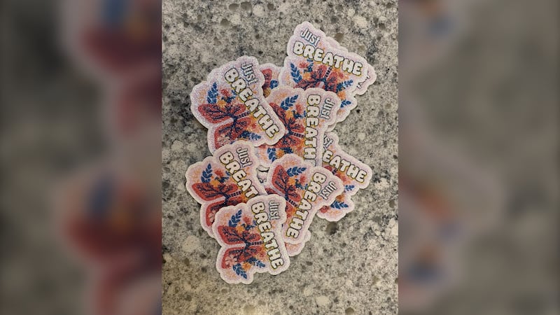 Just Breathe stickers