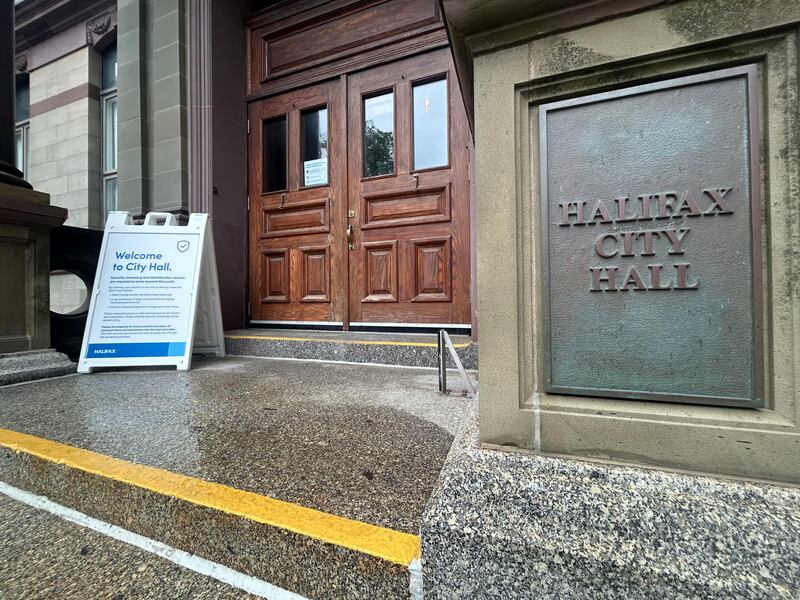 A sign for Halifax City Hall. (Jonathan MacInnis/CTV Atlantic)