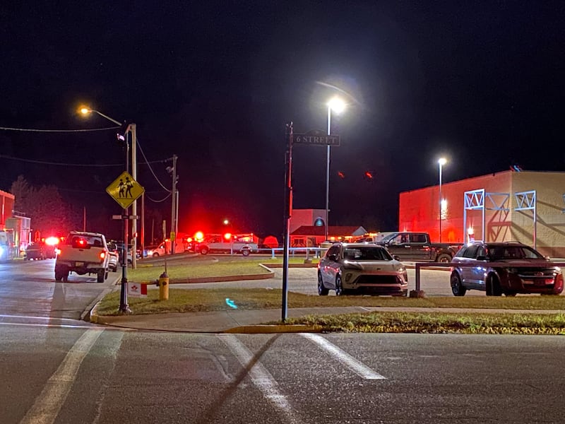 Ambulances at CFB Wainwright on Oct. 17, 2026. (Hannah Kavanagh/CTV News Edmonton)