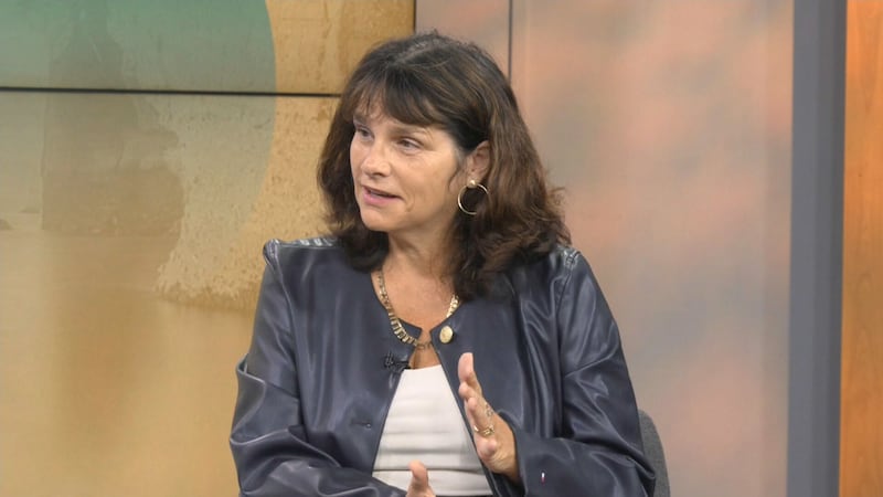 Pam Glode-Desrochers, executive director of the Mi'kmaw Friendship Centre in Halifax, is seen on the set of CTV Your Morning Atlantic.