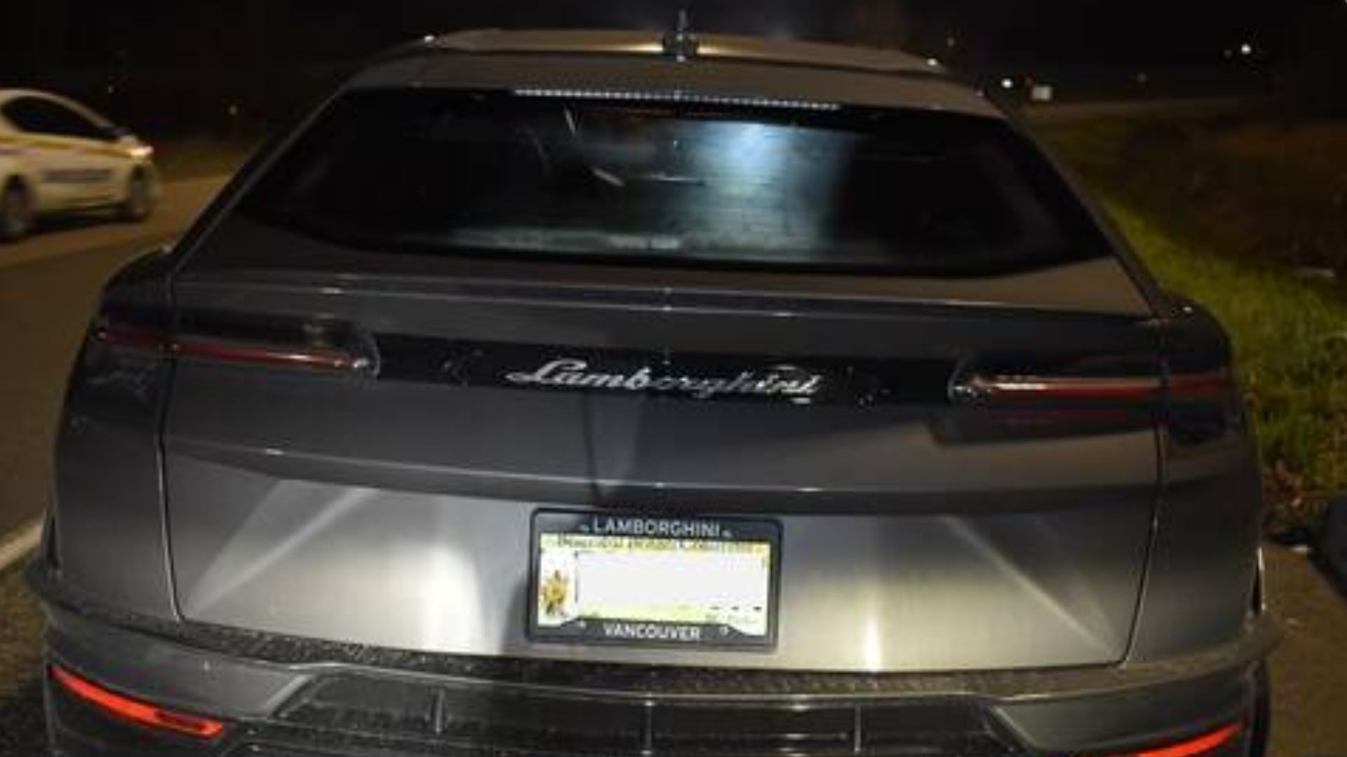The driver and his two passengers were picked up from the scene by family, while the SUV was ordered impounded for seven days, police said. (Handout)