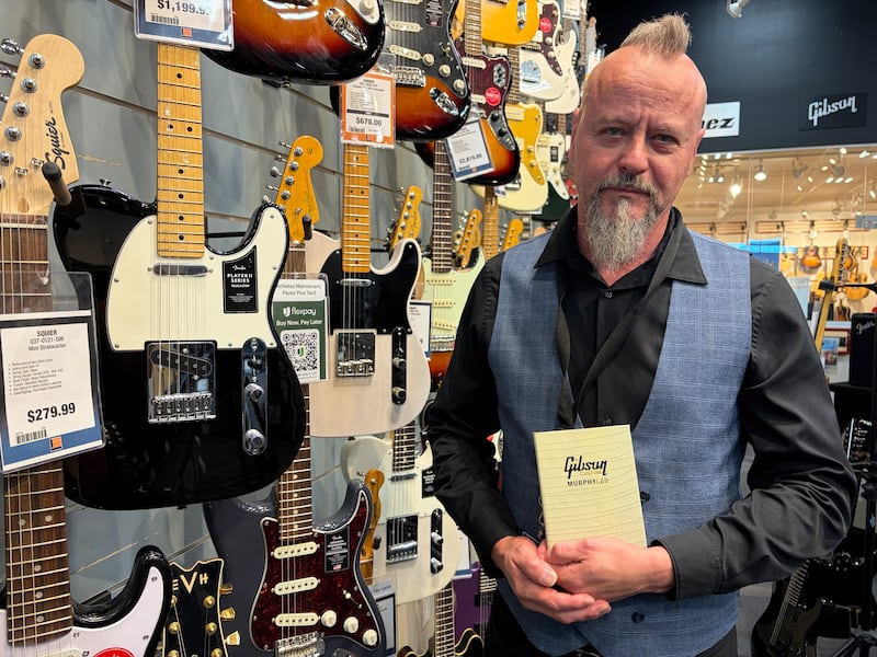 Kevin Simpson, the store manager at Long & McQuade in Moncton, N.B., is pictured. (Derek Haggett/CTV News Atlantic)