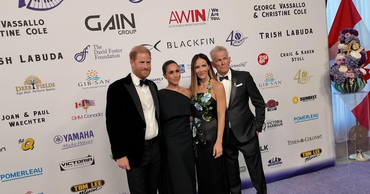 Prince Harry and Meghan join stars in Victoria for David Foster ...