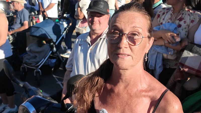 Caroline Bickerton, visiting Victoria from Barrie, Ont., says she was thrilled to discover David Foster’s 40th anniversary concert was free to attend.