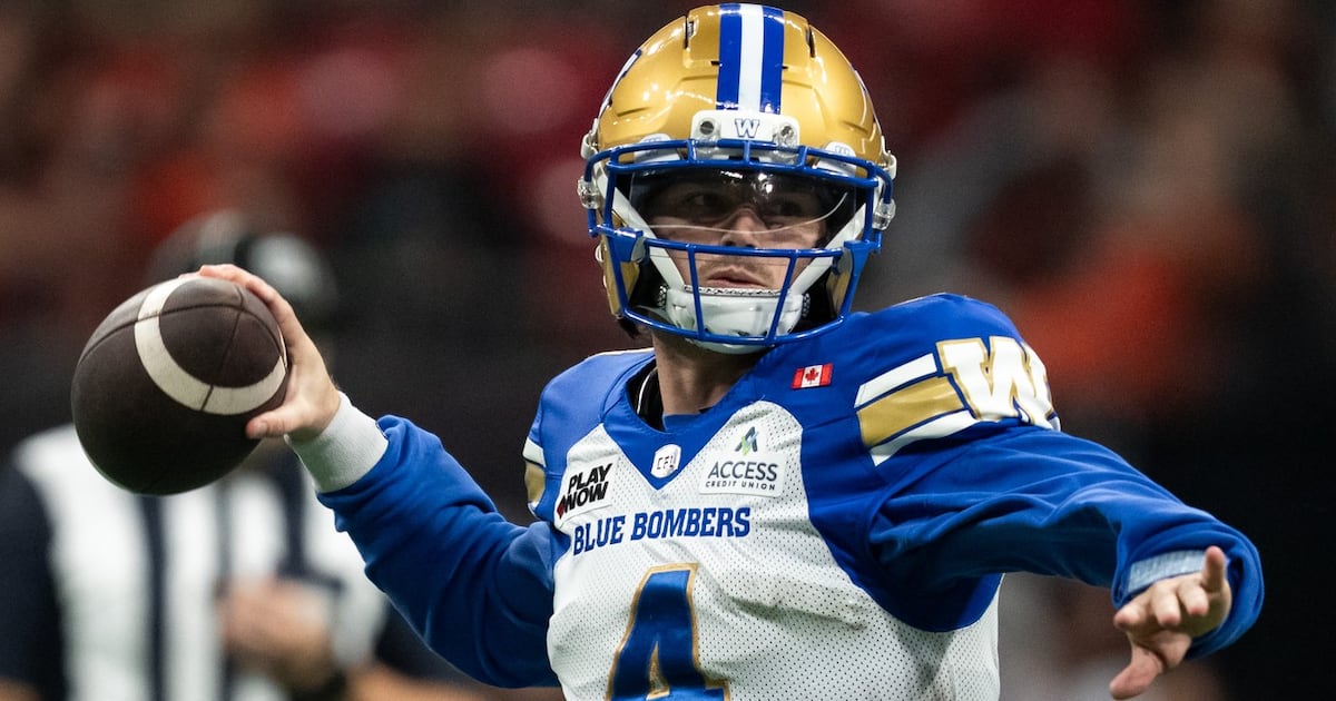 Argos host Blue Bombers in East semifinal Saturday