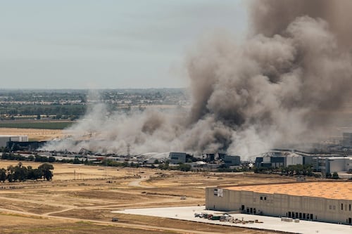 Unhealthy air quality in California city as huge warehouse fire burns for 3rd day