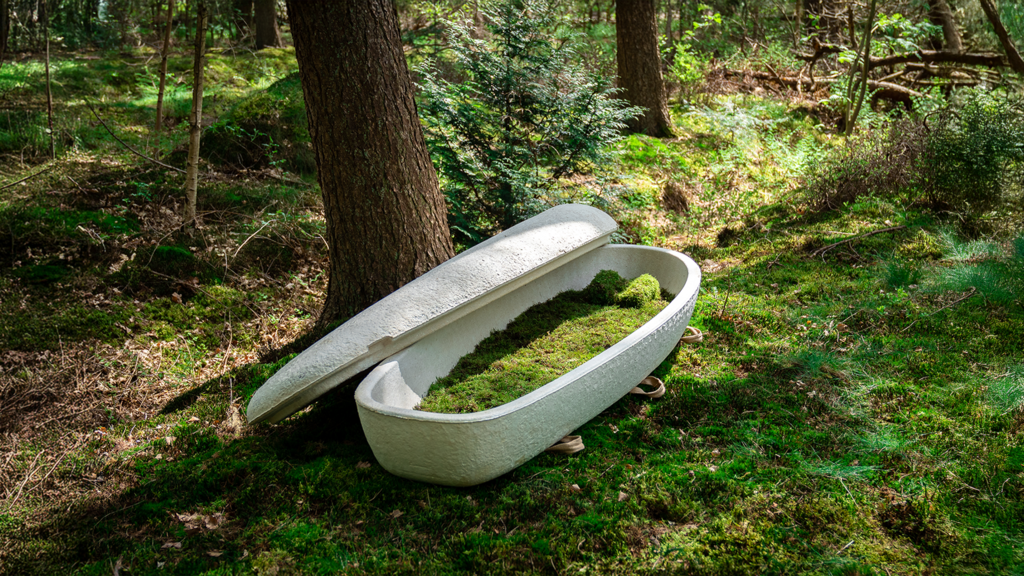 The inventor of this mushroom coffin explains how he’s thinking outside the box of burial options