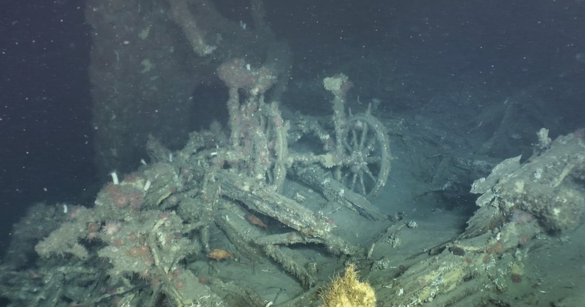 Up-close images show ghostly wreck
