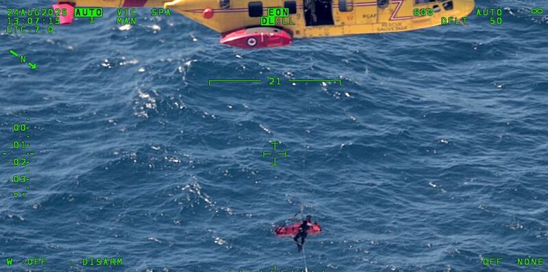 The vessel, which is operated by Princess Cruises, was travelling south from Sitka, Alaska, towards San Francisco, Calif., at the time of the incident. (Royal Canadian Air Force/U.S. Coast Guard)