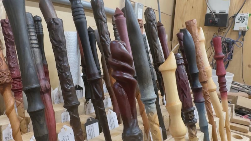 A selection of wands crafted by Fantasy by Numbers.