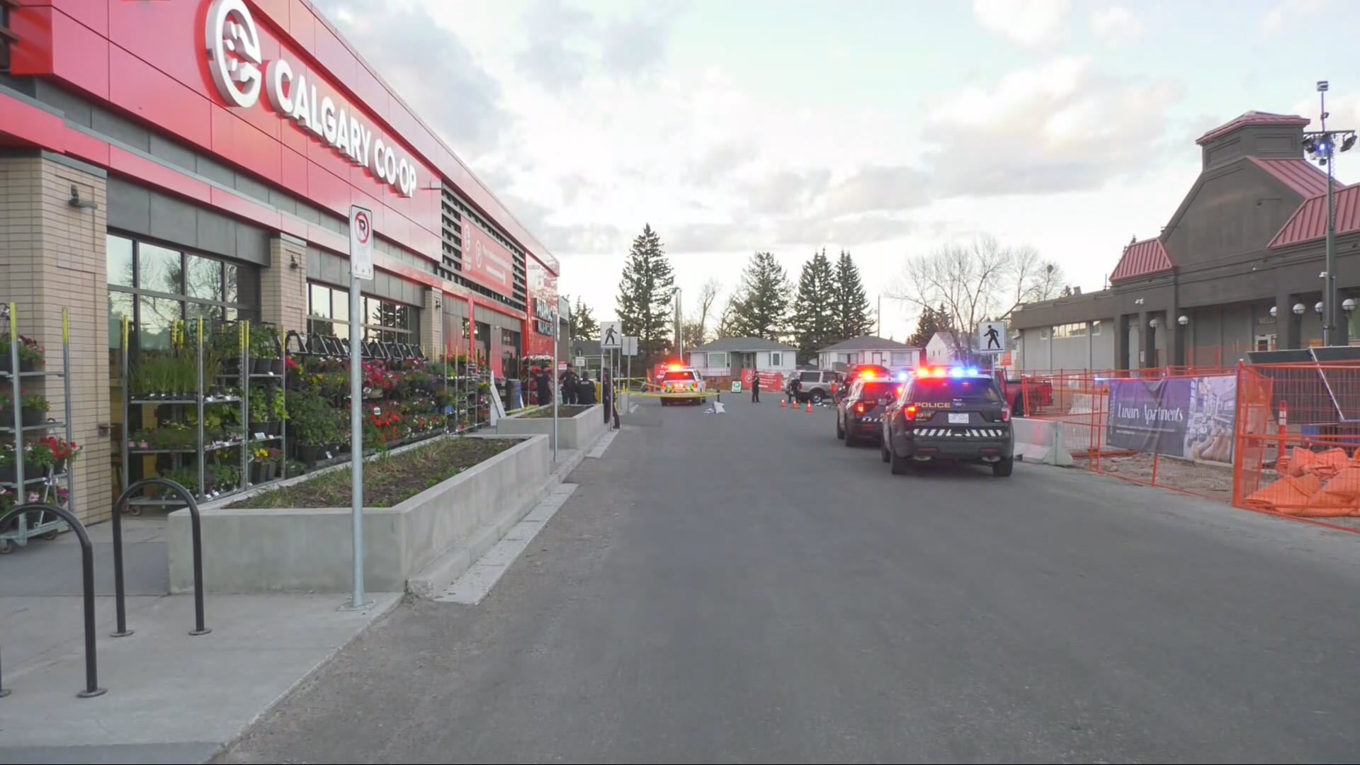 Calgary police investigate a deadly shooting at the North Hill Co-op, located at 520 16 Ave. N.E., on Monday, May 11, 2026.