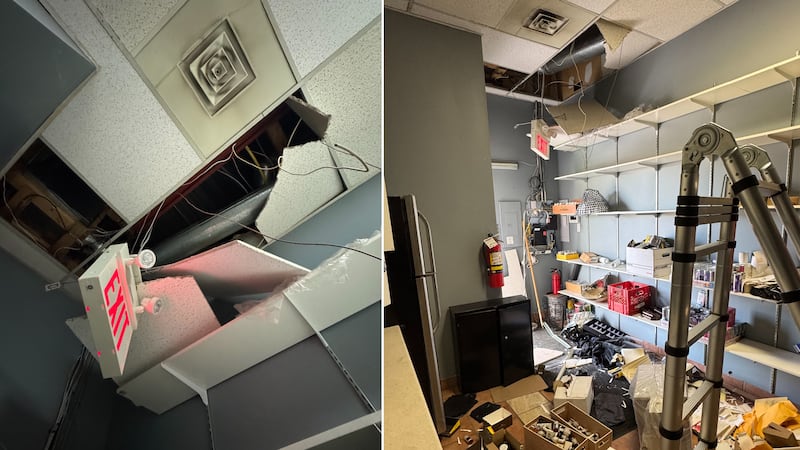 Mounties say a person wearing a Spider-Man mask accessed a Leduc cigar store through its ceiling and stole merchandise and cash. (Evan Kenny/CTV News Edmonton)