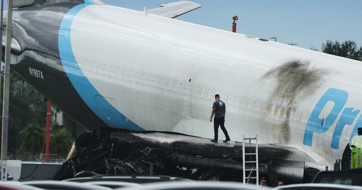 U.S. investigators probe Amazon cargo jet's fiery runway crash that killed 5 in Miami