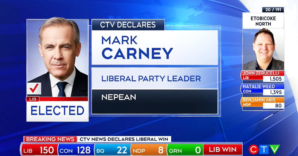Carney Riding Map Liberal Leader Mark Carney wins riding of Nepean – CP24